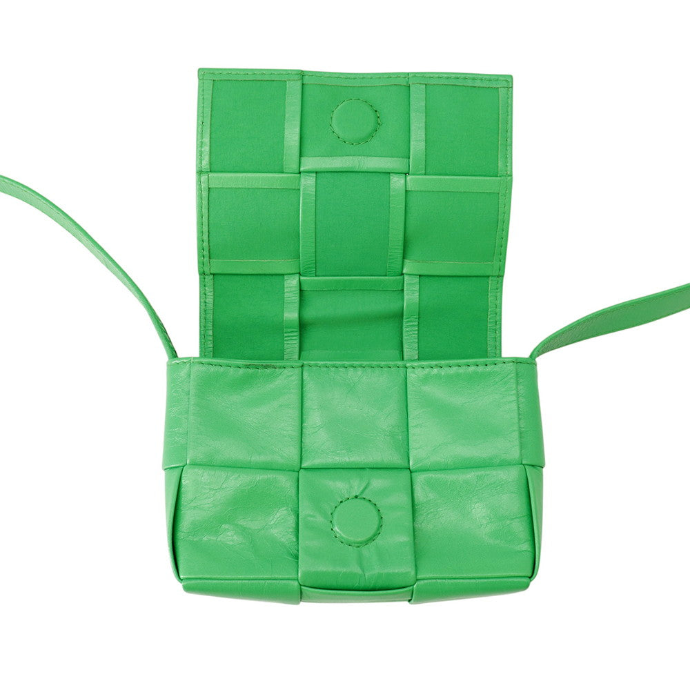 Bottega Veneta Maxi INTRECCIATO Candy Cassette Green Leather