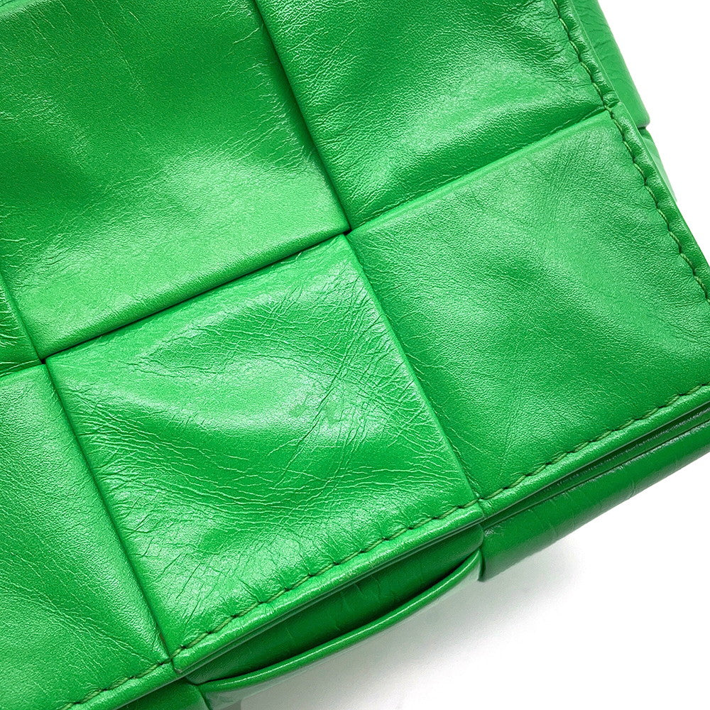 Bottega Veneta Maxi INTRECCIATO Candy Cassette Green Leather