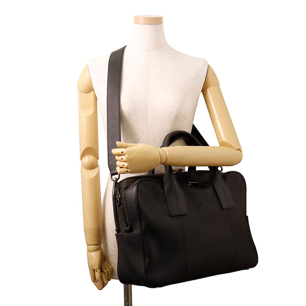 Christian Louboutin 2WAY Briefcase Black Leather
