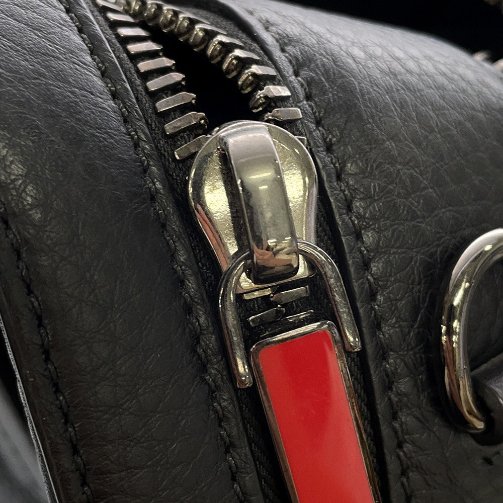 Christian Louboutin 2WAY Briefcase Black Leather