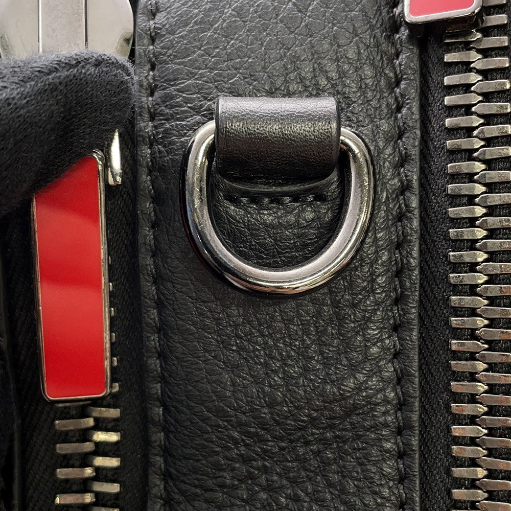 Christian Louboutin 2WAY Briefcase Black Leather