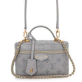 LOUIS VUITTON Vanity Chain Pouch Trianon GreyM12427 Calf Leather