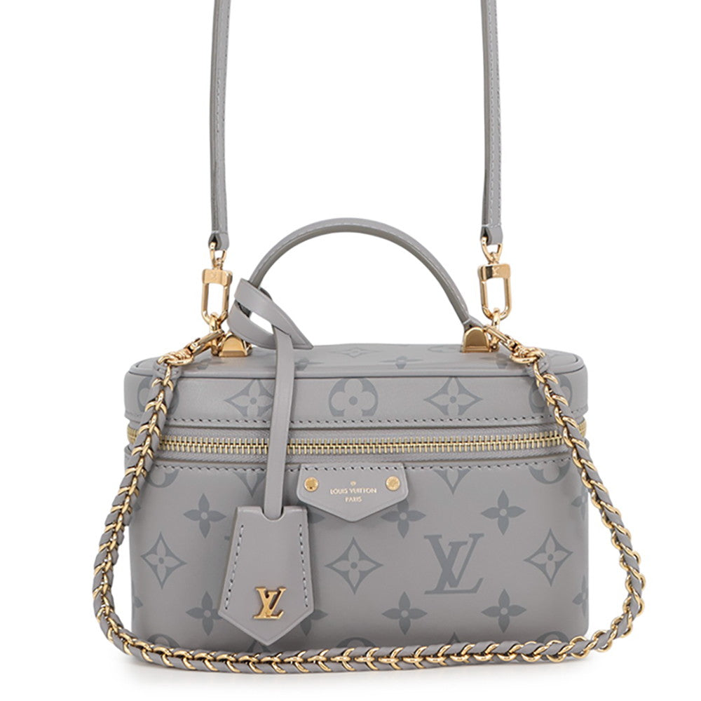 LOUIS VUITTON Vanity Chain Pouch Trianon GreyM12427 Calf Leather