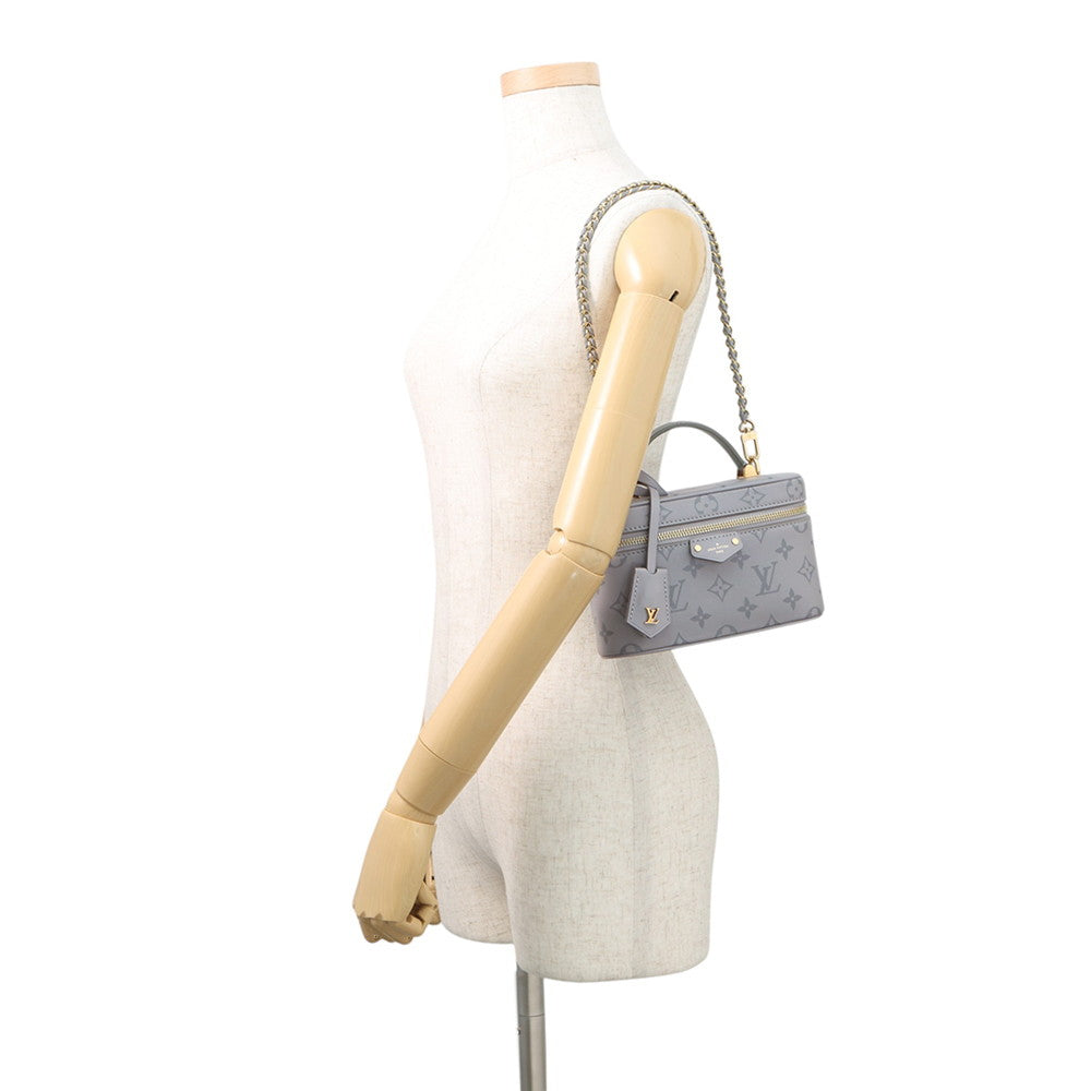 LOUIS VUITTON Vanity Chain Pouch Trianon GreyM12427 Calf Leather