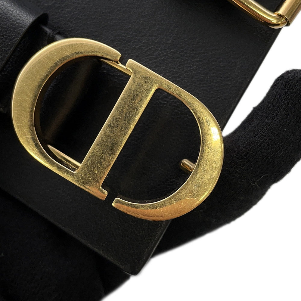 Dior Belt Size 70 Black/Yellow Leather