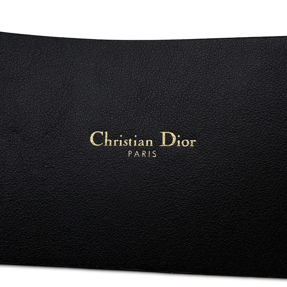 Dior Belt Size 70 Black/Yellow Leather