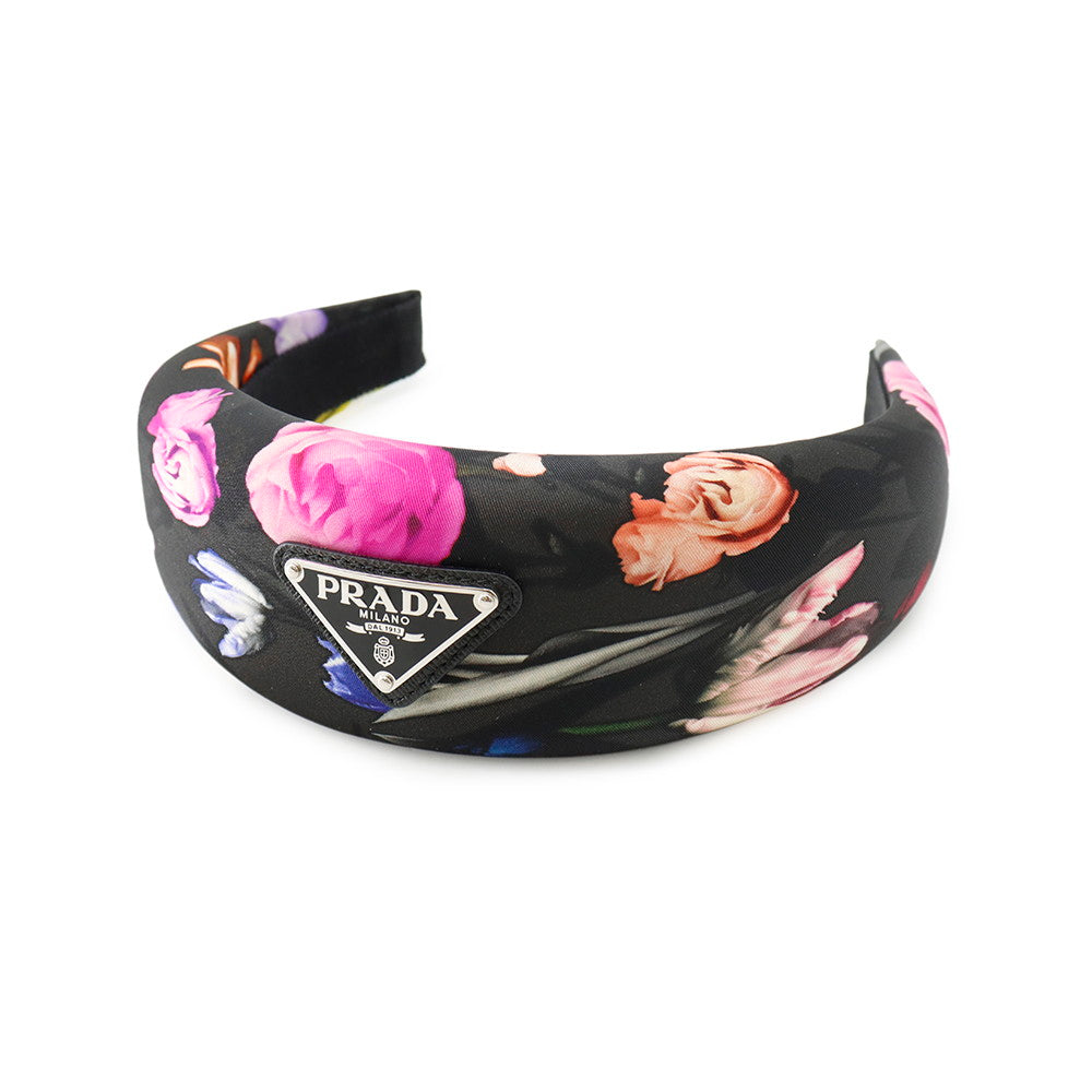 PRADA Katyusha Gray/Multicolor Nylon Leather