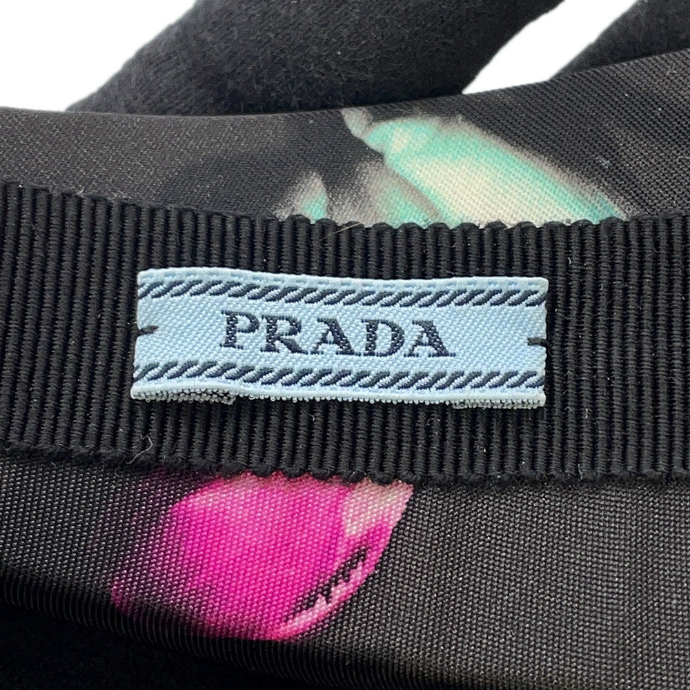 PRADA Katyusha Gray/Multicolor Nylon Leather
