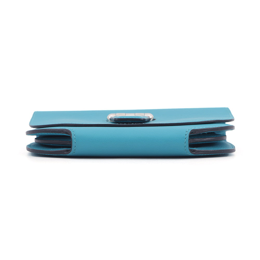HERMES Mini Convoyeur Turquoise Swift Leather