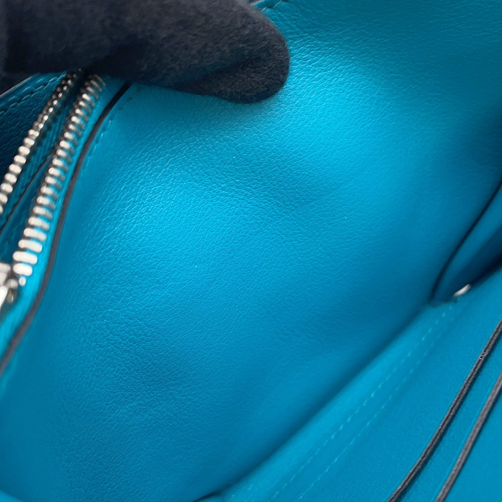HERMES Mini Convoyeur Turquoise Swift Leather