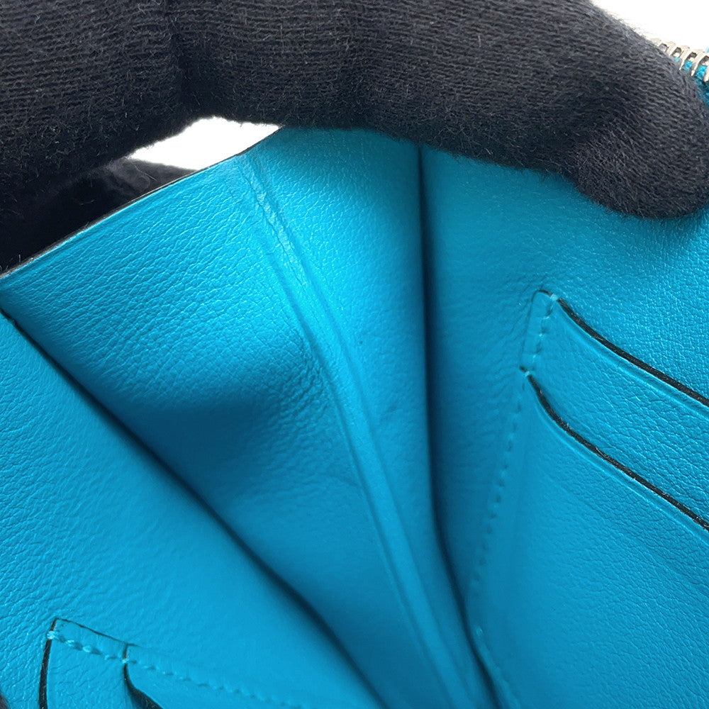 HERMES Mini Convoyeur Turquoise Swift Leather