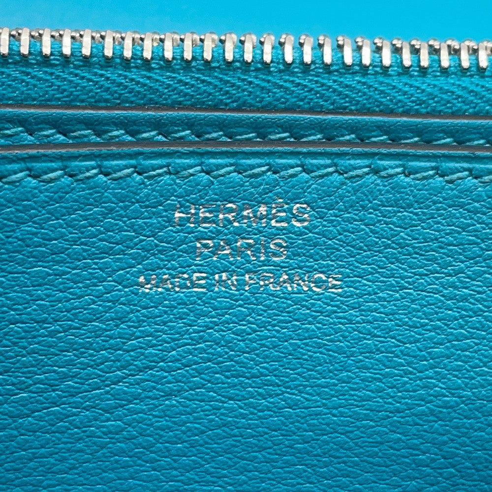 HERMES Mini Convoyeur Turquoise Swift Leather