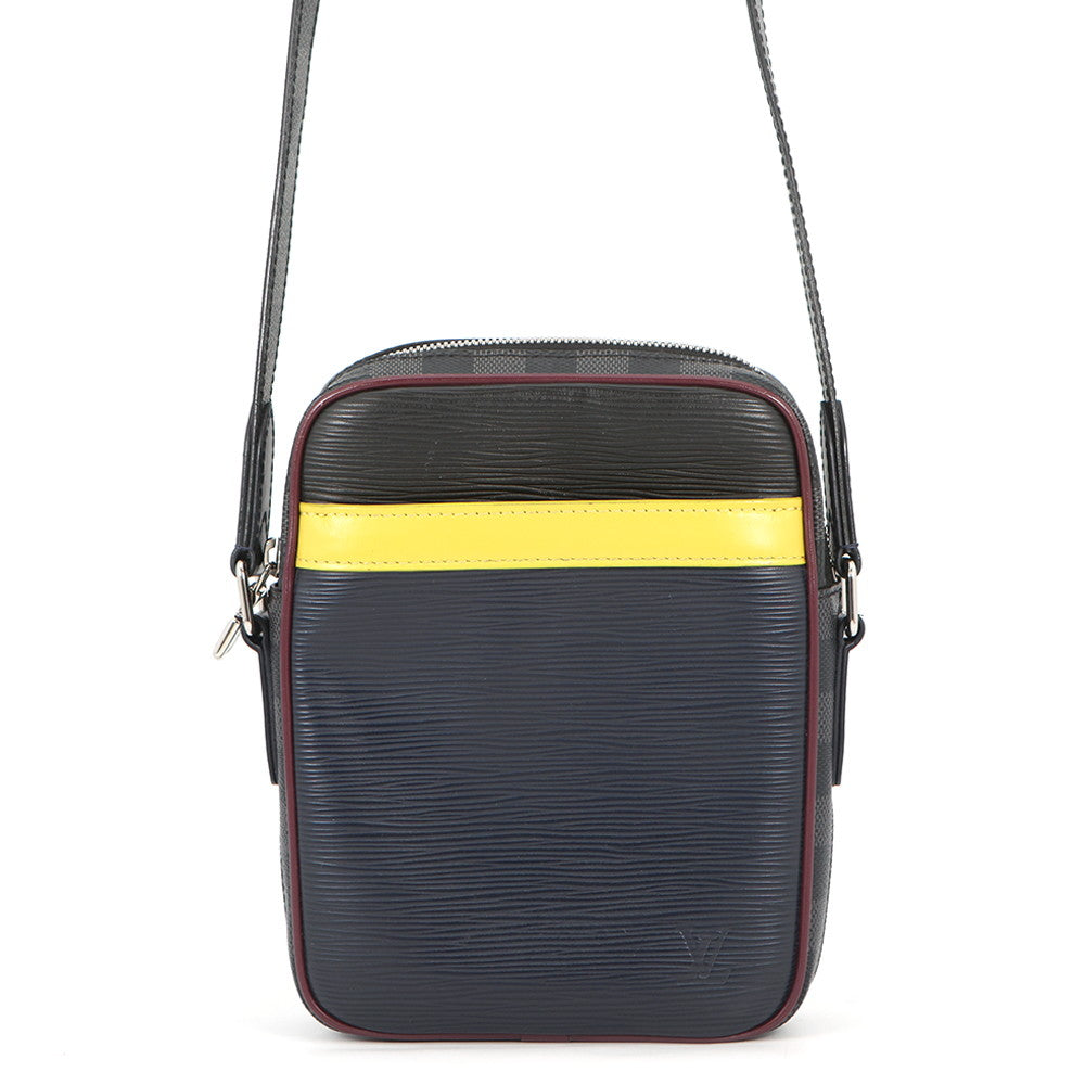 LOUIS VUITTON Danube Slim Navy/NoirM55100 Damier Graphite Epi Leather