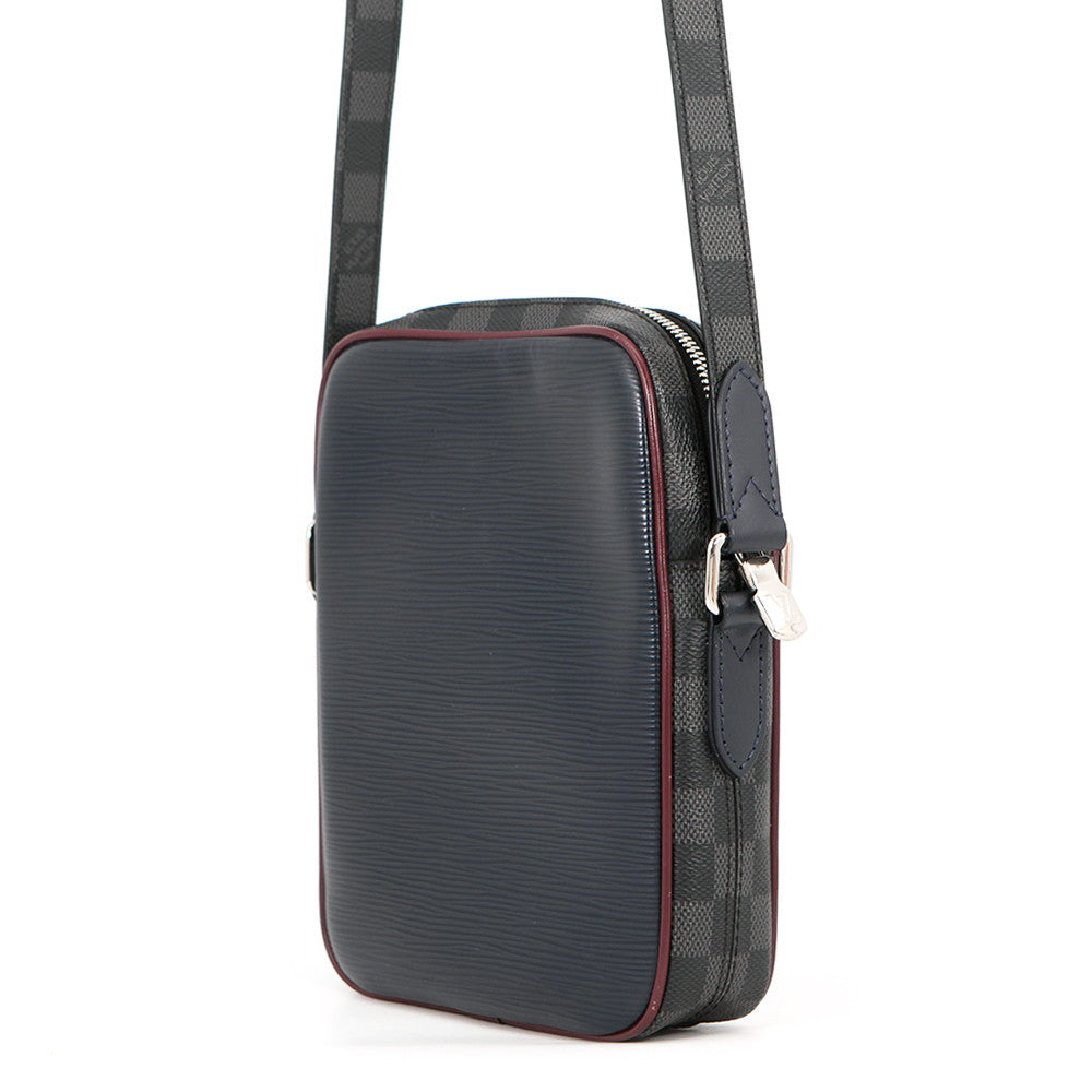 LOUIS VUITTON Danube Slim Navy/NoirM55100 Damier Graphite Epi Leather