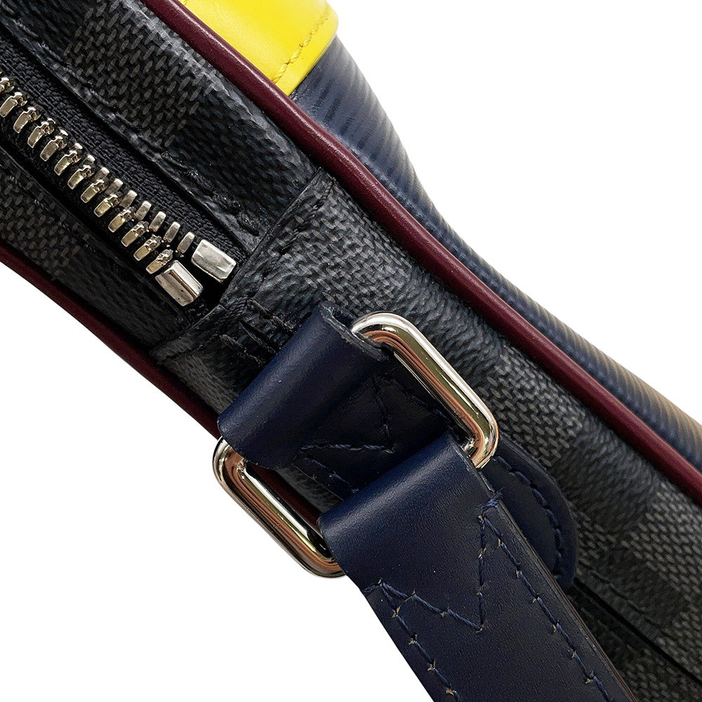 LOUIS VUITTON Danube Slim Navy/NoirM55100 Damier Graphite Epi Leather