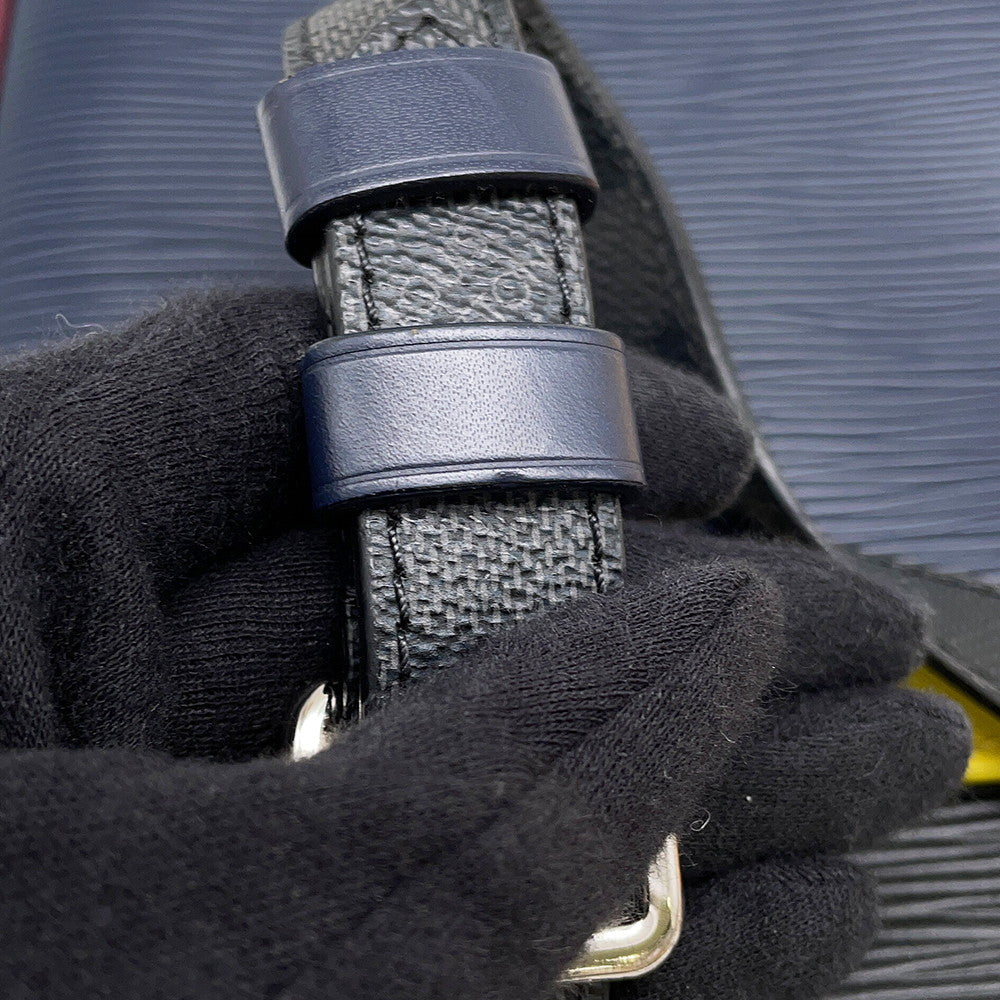 LOUIS VUITTON Danube Slim Navy/NoirM55100 Damier Graphite Epi Leather