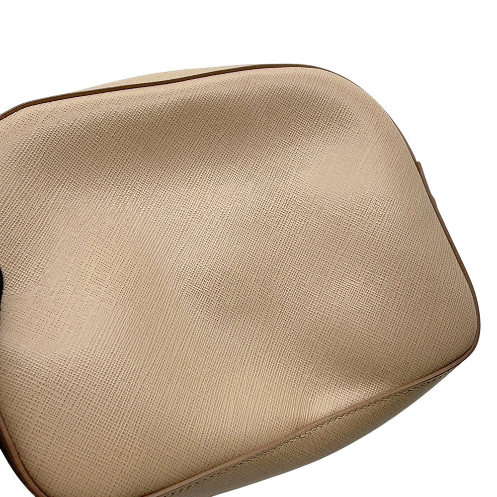 Ferragamo Vara Ribbon Shoulder Bag Beige Leather