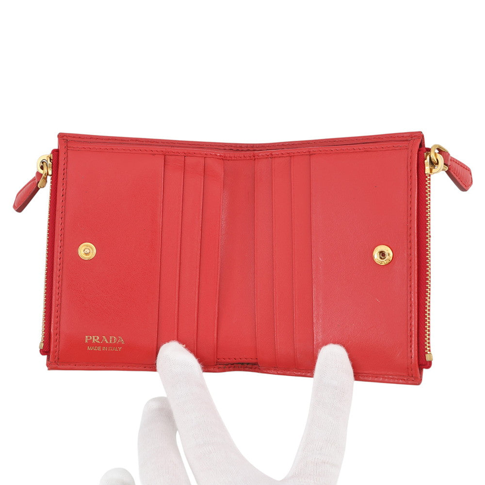 PRADA Compact wallet Raqqa1ML024 Leather