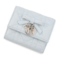 Dior cannage compact wallet Light BlueS2608PUQA Leather