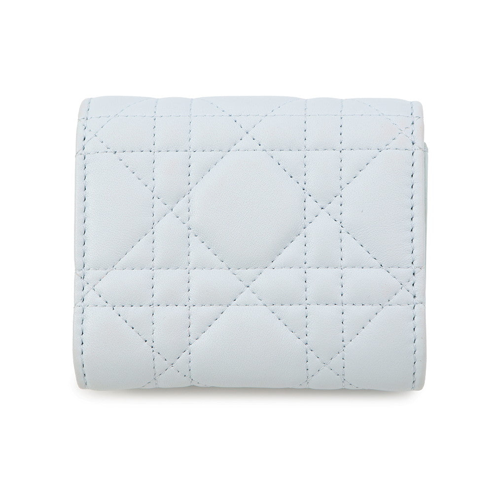 Dior cannage compact wallet Light BlueS2608PUQA Leather