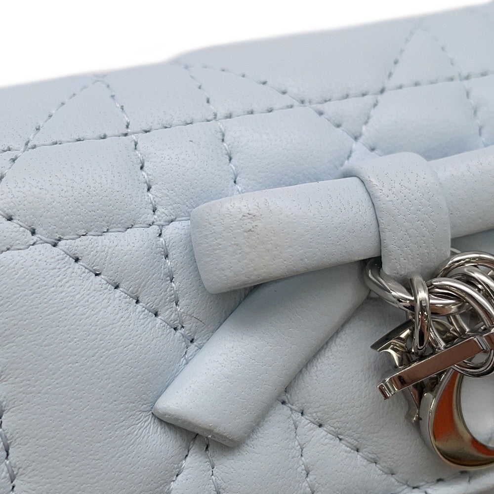Dior cannage compact wallet Light BlueS2608PUQA Leather