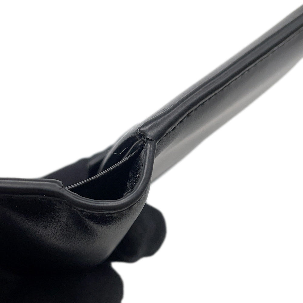 SAINT LAURENT PARIS Cassandra Bi-fold Wallet Black Leather