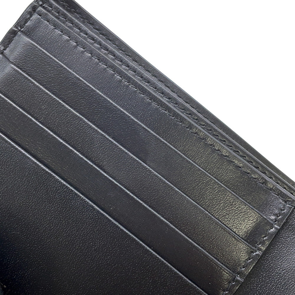 SAINT LAURENT PARIS Cassandra Bi-fold Wallet Black Leather