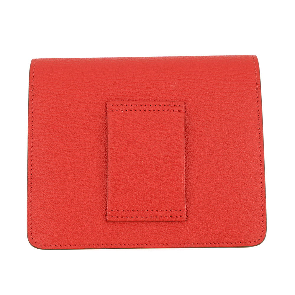 HERMES Roulis Ruri Slim Rouge Coeur Chevre Myzore Goatskin