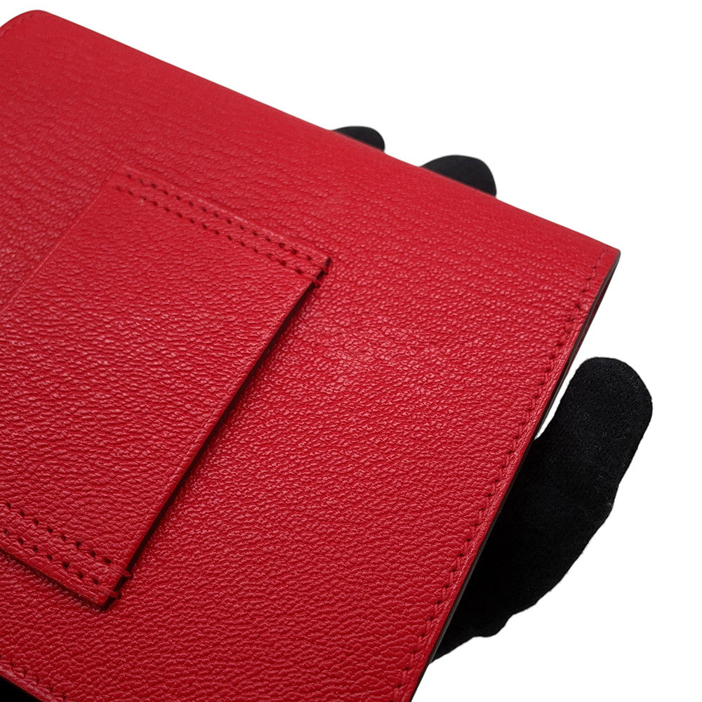 HERMES Roulis Ruri Slim Rouge Coeur Chevre Myzore Goatskin