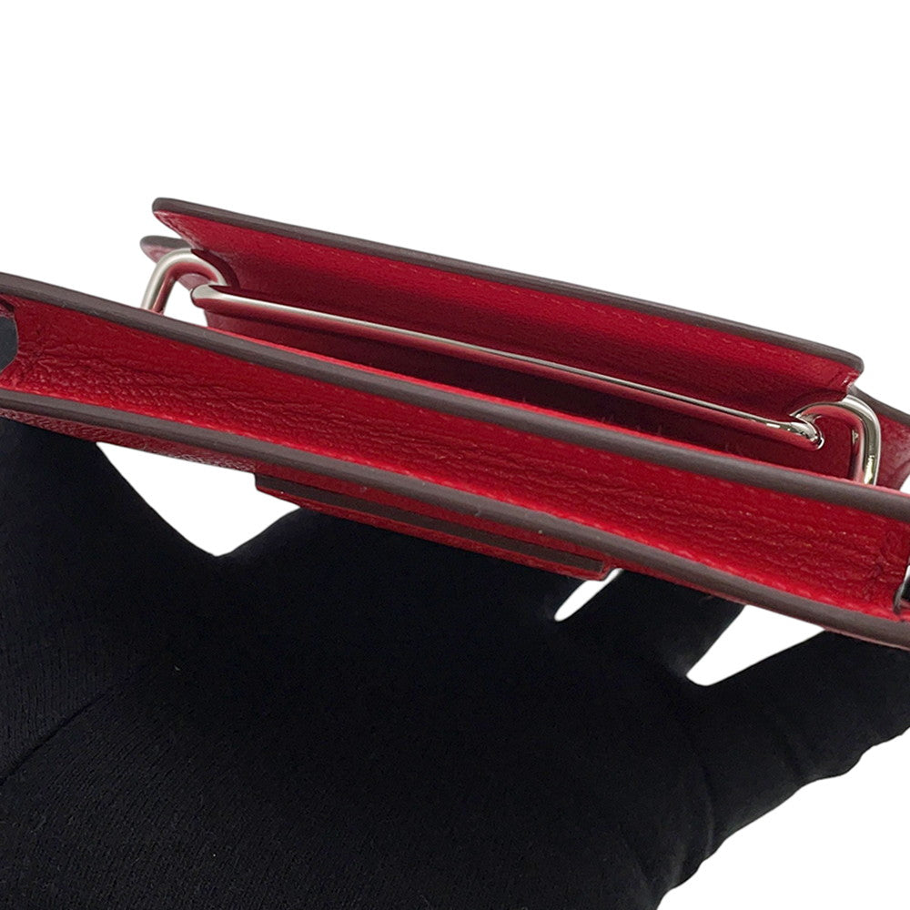 HERMES Roulis Ruri Slim Rouge Coeur Chevre Myzore Goatskin
