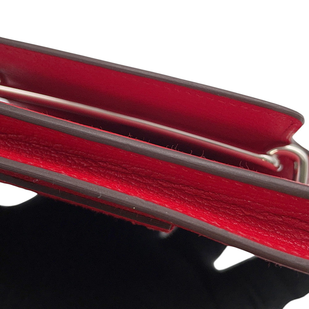 HERMES Roulis Ruri Slim Rouge Coeur Chevre Myzore Goatskin