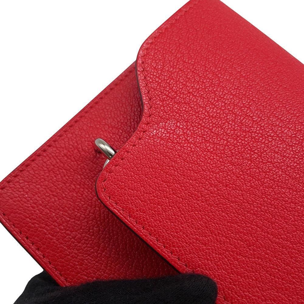 HERMES Roulis Ruri Slim Rouge Coeur Chevre Myzore Goatskin