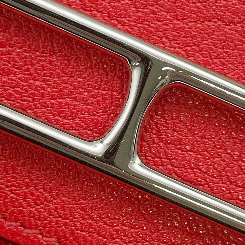 HERMES Roulis Ruri Slim Rouge Coeur Chevre Myzore Goatskin
