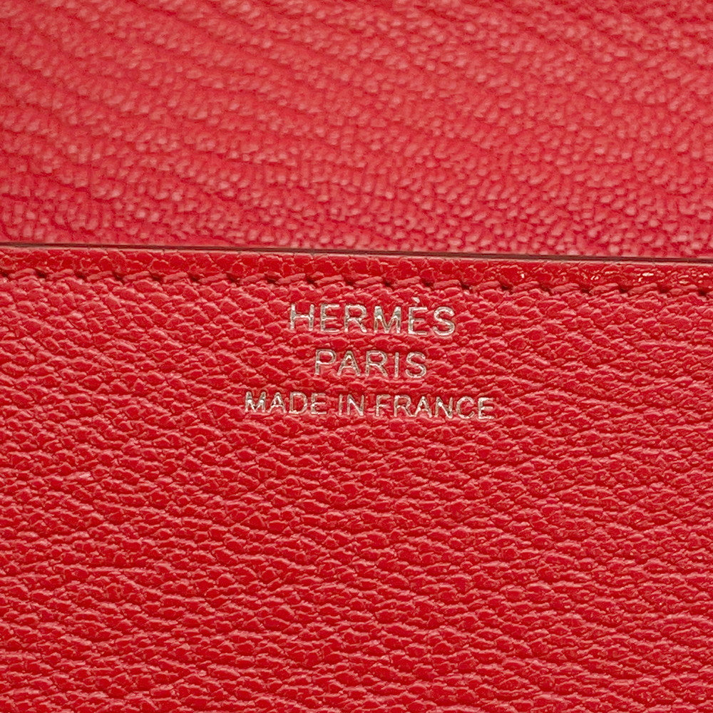 HERMES Roulis Ruri Slim Rouge Coeur Chevre Myzore Goatskin
