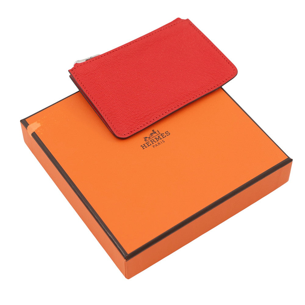 HERMES Roulis Ruri Slim Rouge Coeur Chevre Myzore Goatskin