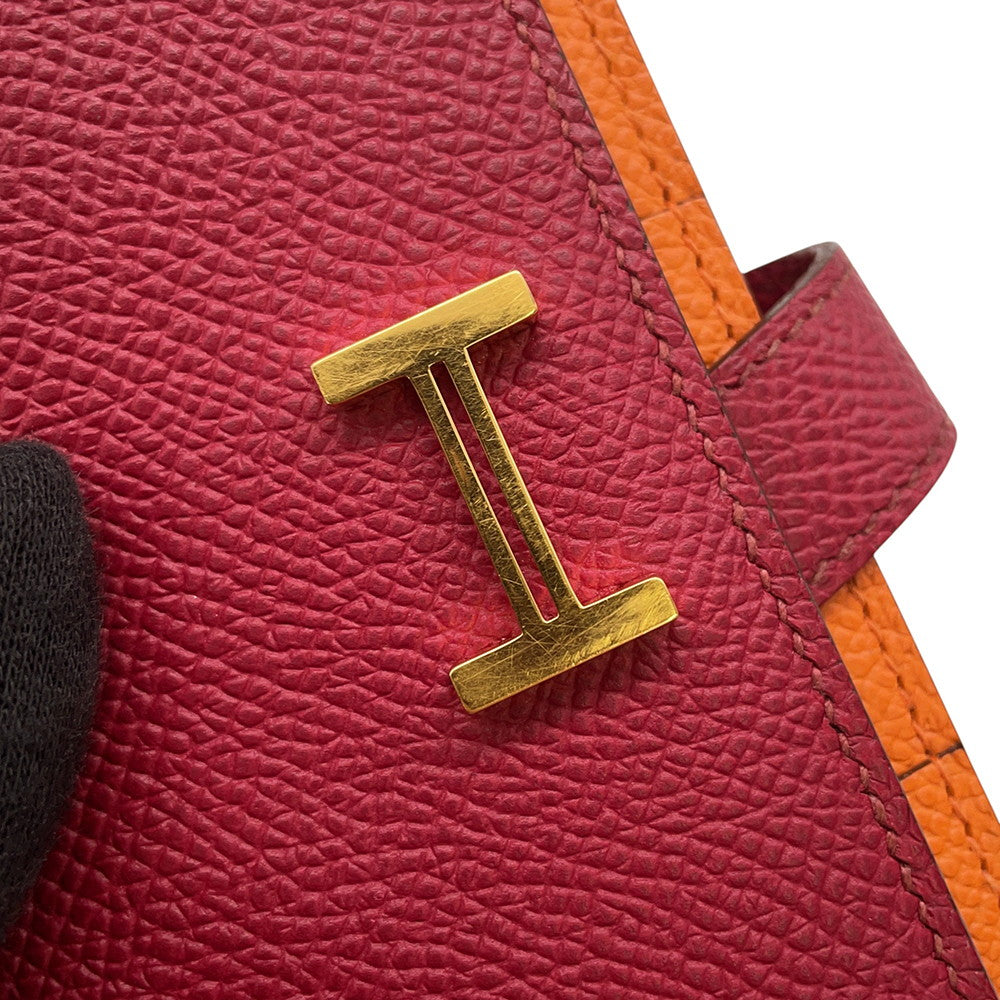 HERMES Bearnsfre Verso Ruby/Orange Epsom