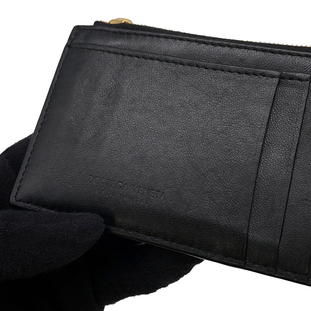 Bottega Veneta Cassette Maxi Intrecciato Fragment Case Black681010 Leather