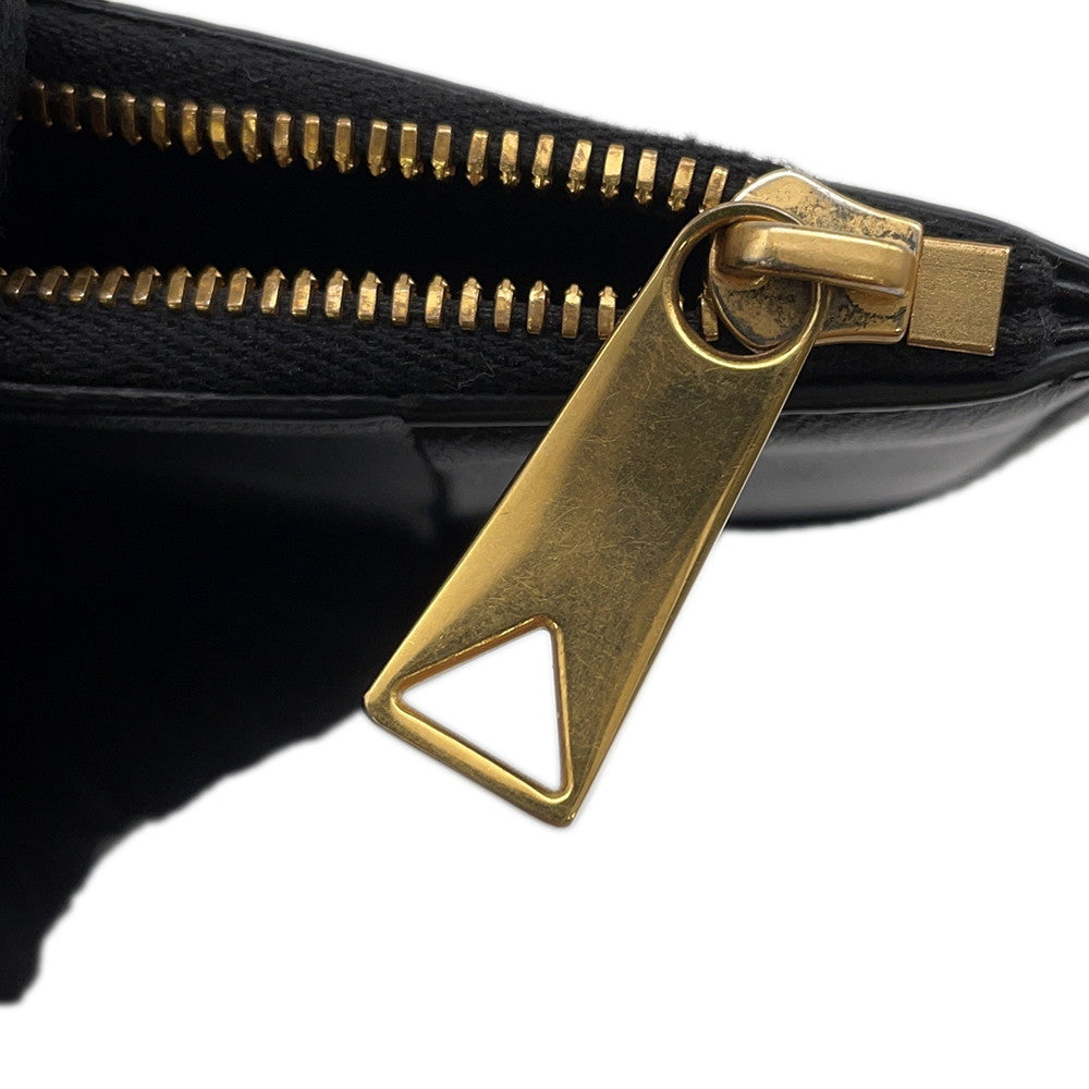 Bottega Veneta Cassette Maxi Intrecciato Fragment Case Black681010 Leather