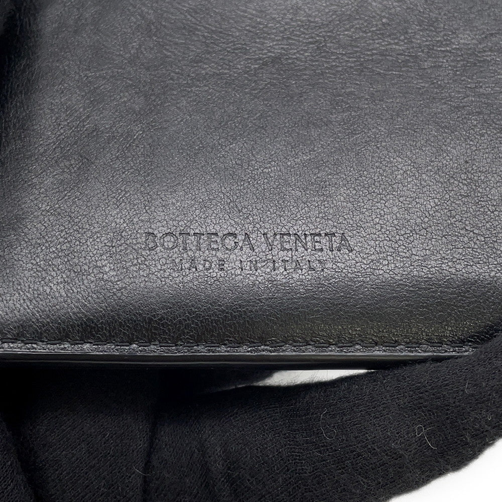 Bottega Veneta Cassette Maxi Intrecciato Fragment Case Black681010 Leather