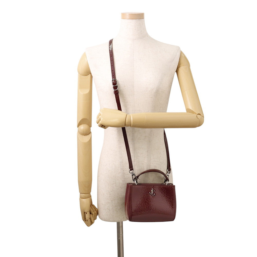 JIMMY CHOO Varenne 2WAYBag New Griotte Patent Leather