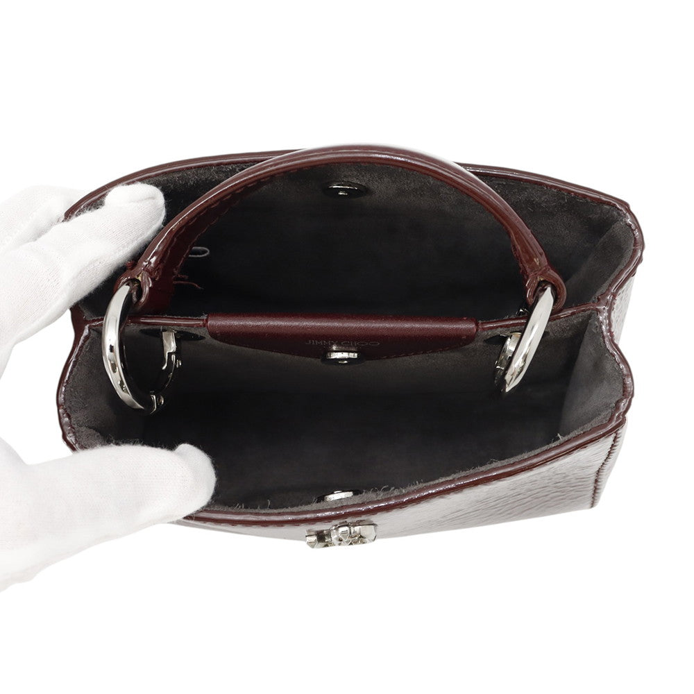 JIMMY CHOO Varenne 2WAYBag New Griotte Patent Leather