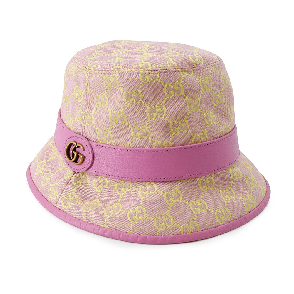 GUCCI Bucket hat Size S/57㎝ Pink/Yellow748476 Cotton70% Polyester30%