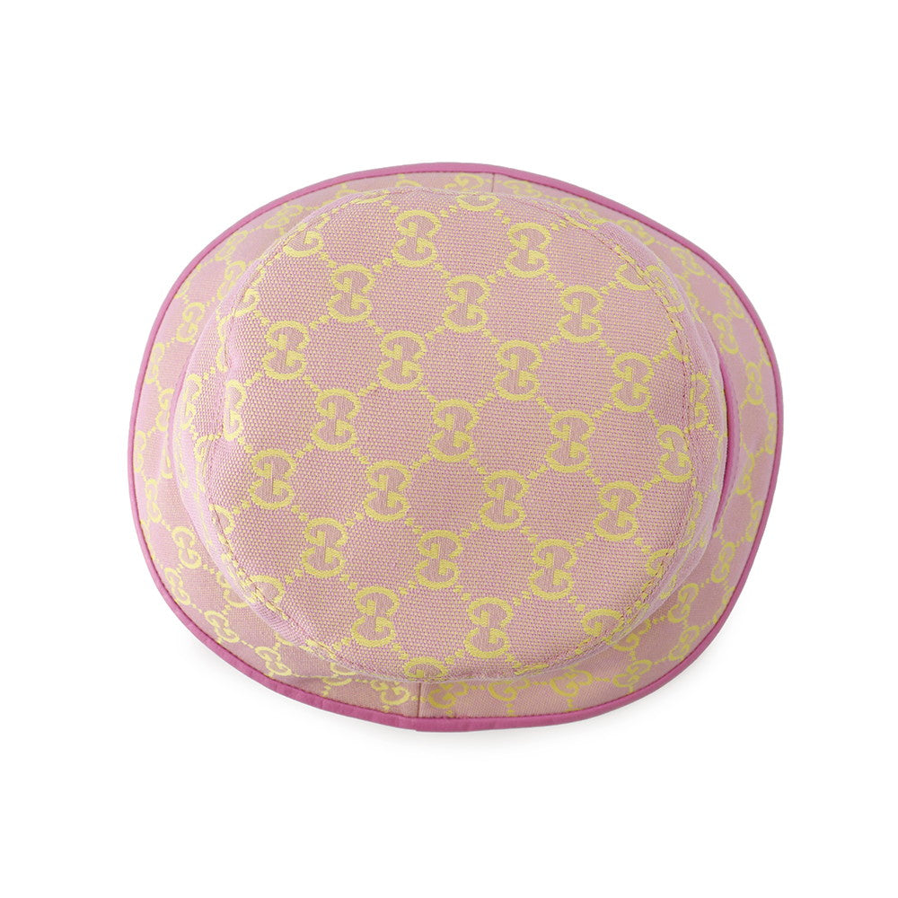 GUCCI Bucket hat Size S/57㎝ Pink/Yellow748476 Cotton70% Polyester30%