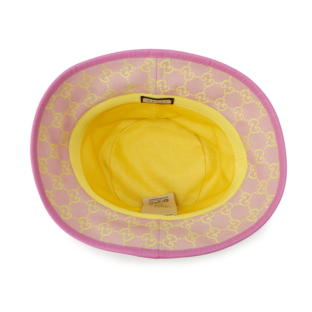GUCCI Bucket hat Size S/57㎝ Pink/Yellow748476 Cotton70% Polyester30%