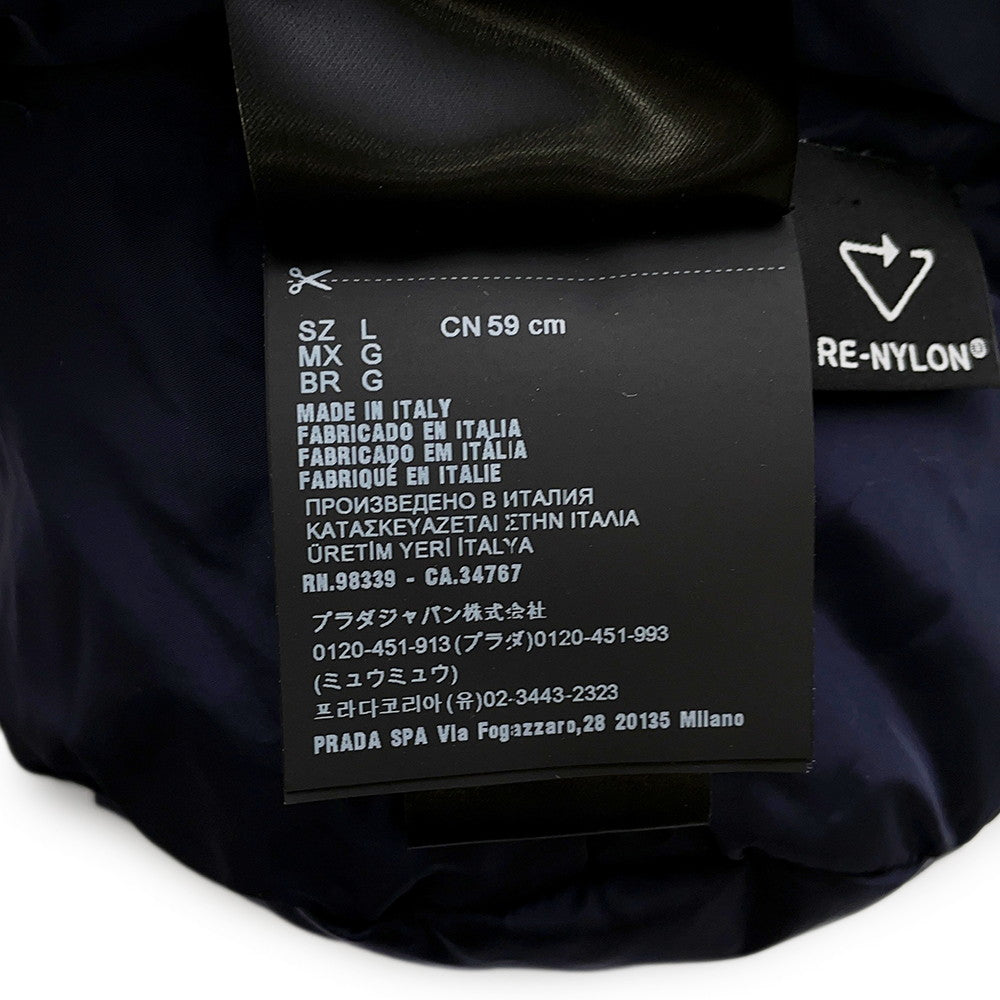 PRADA Re-Nylon bucket hat Size L Blue2HC248 Nylon Padded
