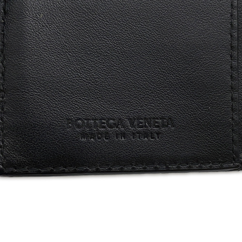 Bottega Veneta INTRECCIATO Bi-fold Long Wallet Black Leather