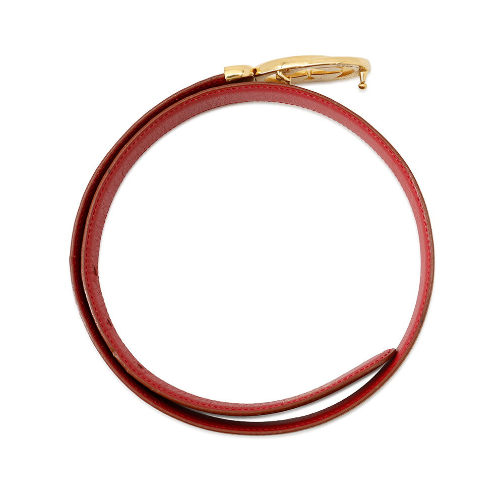 GUCCI Belt Size 70 Brown/Red036・01/79・0964 Leather