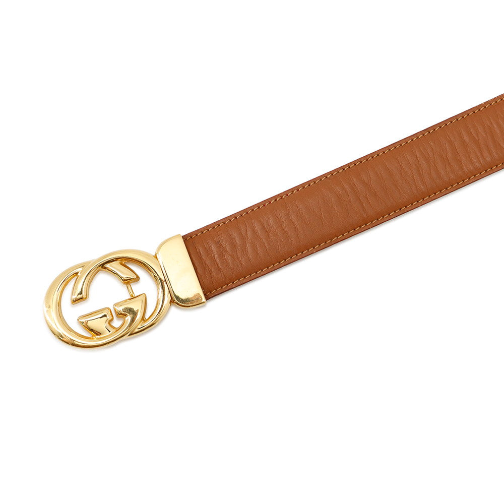 GUCCI Belt Size 70 Brown/Red036・01/79・0964 Leather