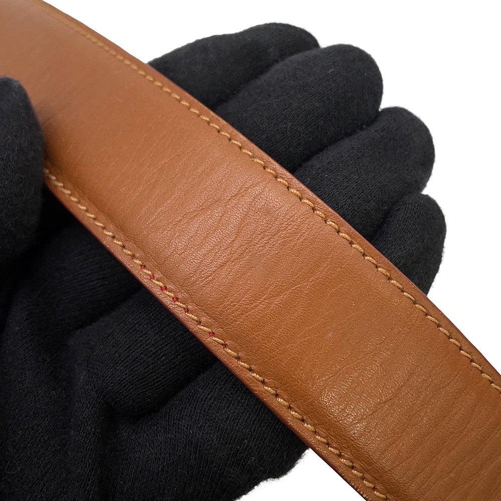 GUCCI Belt Size 70 Brown/Red036・01/79・0964 Leather