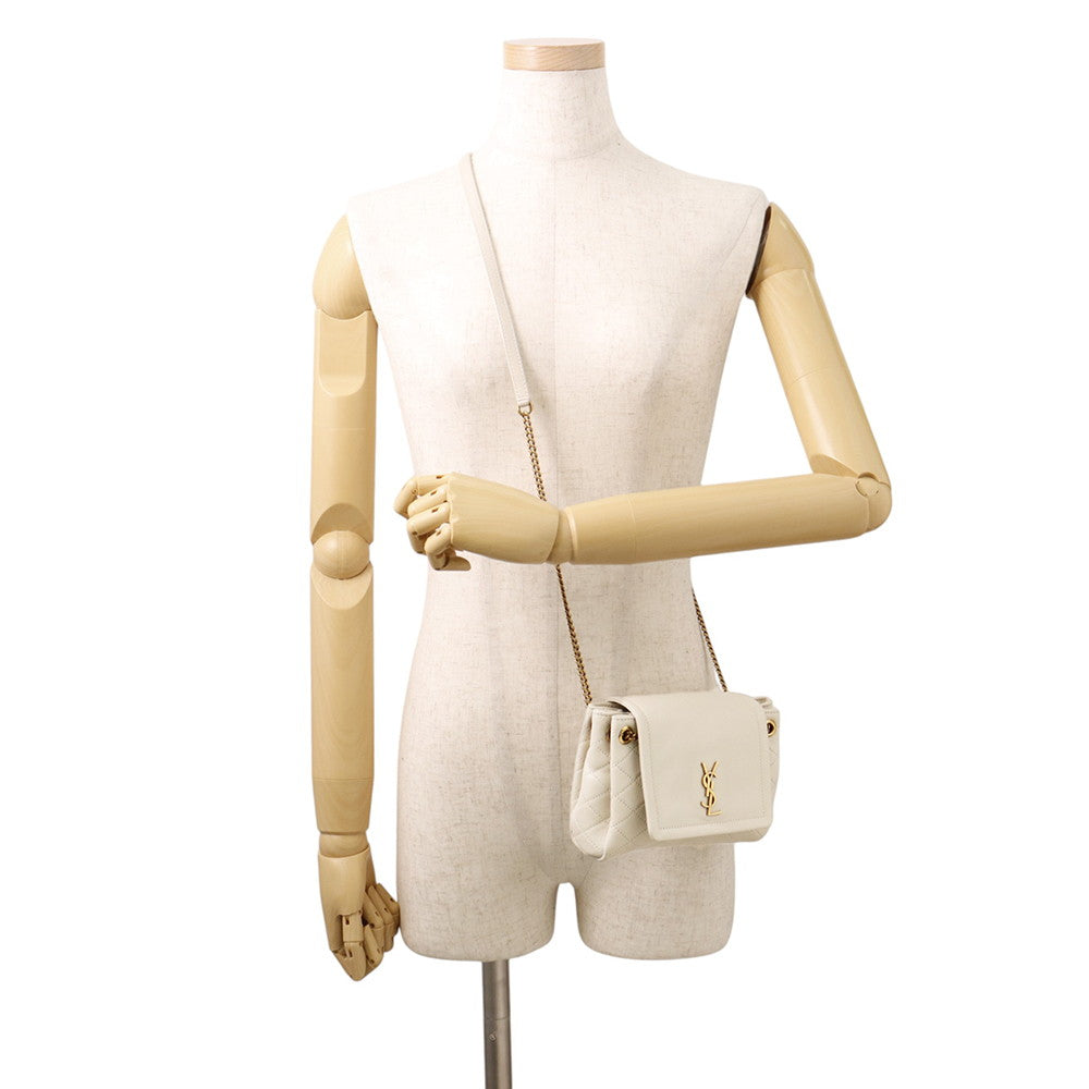 SAINT LAURENT PARIS Mini Nolita White1672738 Leather